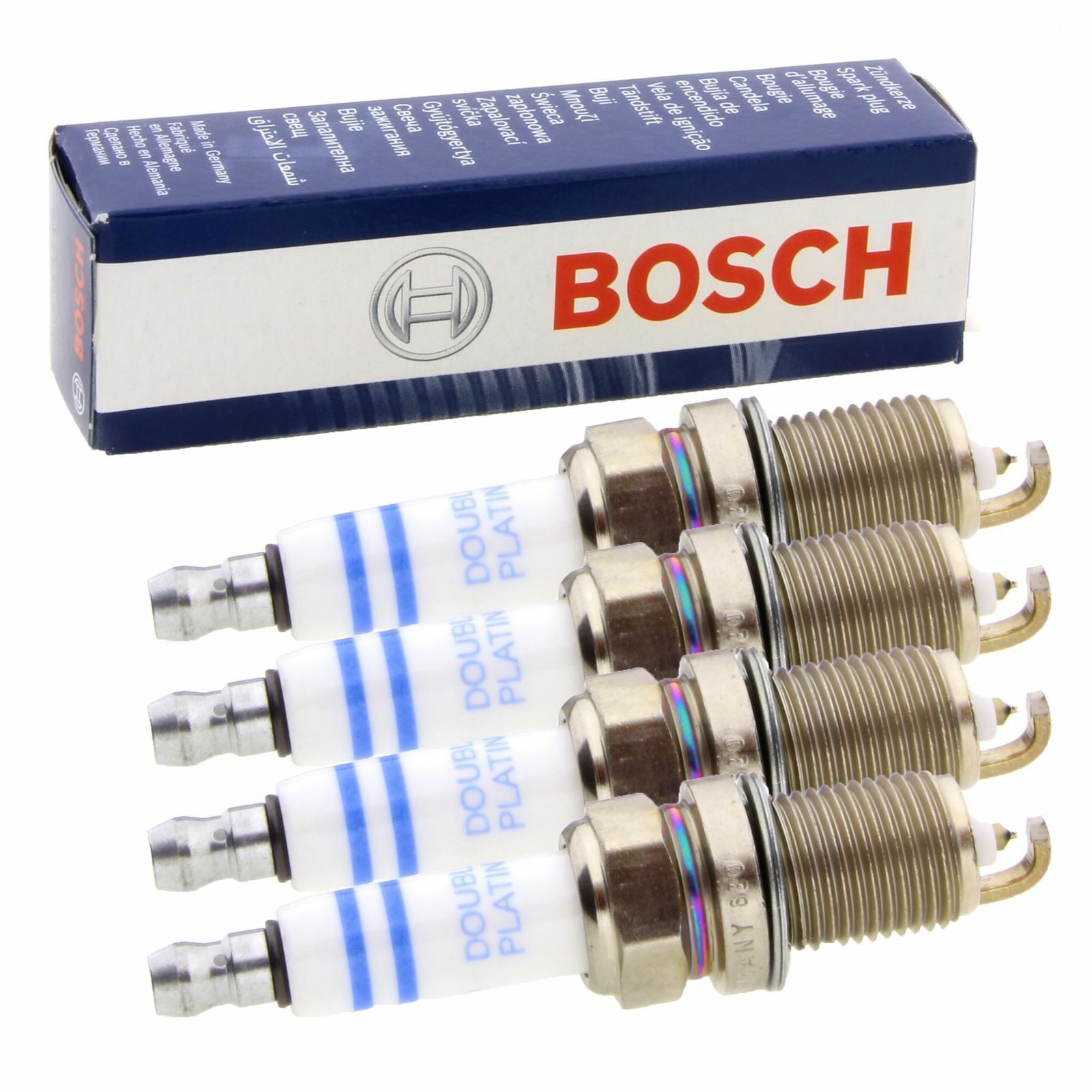 4x BOSCH FR7KPP332 Zündkerzen Audi A6 Stufenheck 4F2 C6 BMW 1 E81