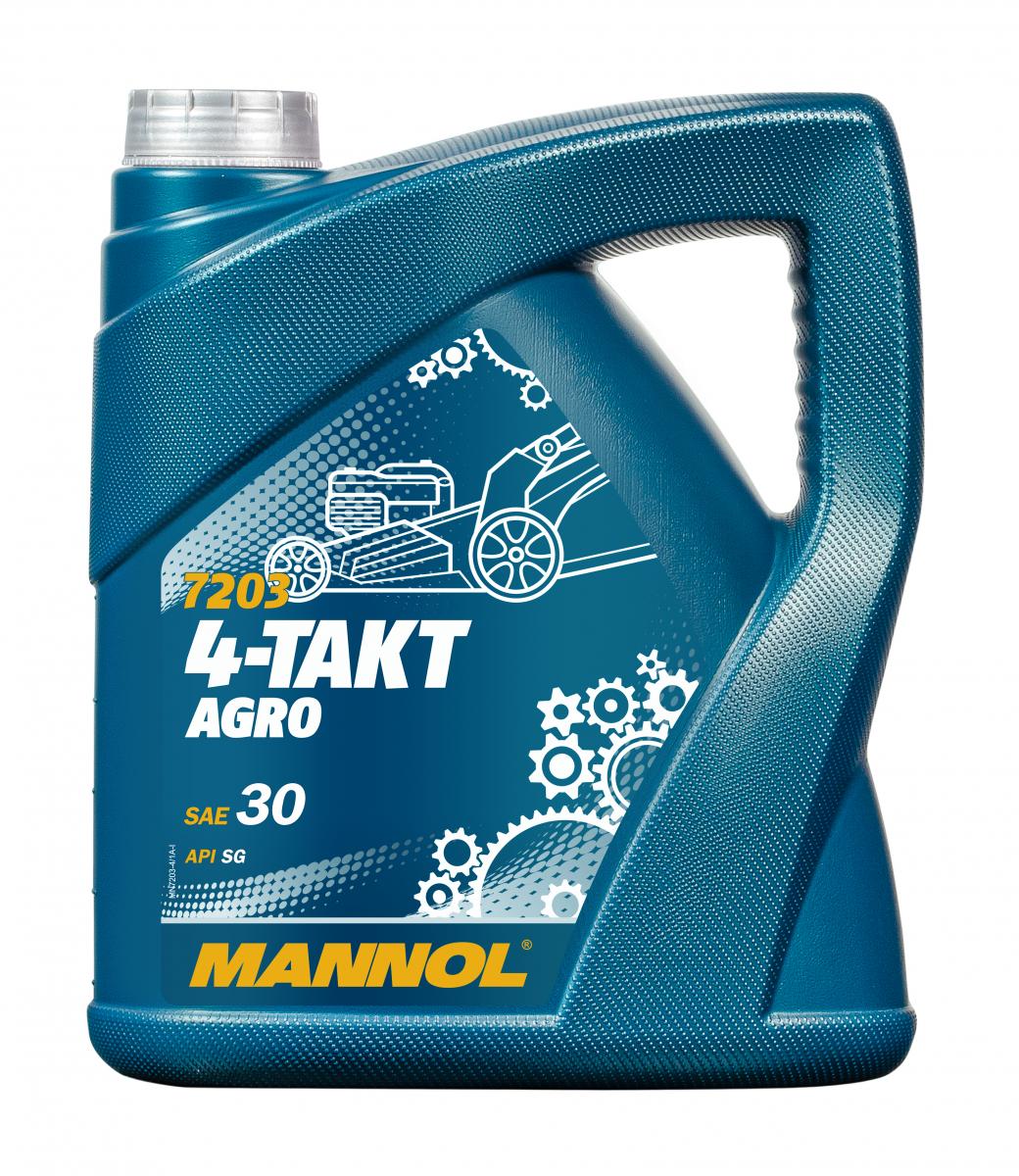 8 Liter (2x4) MANNOL 4-Takt Agro 7203 SAE 30 API SL Motoröl für Gartengeräte 