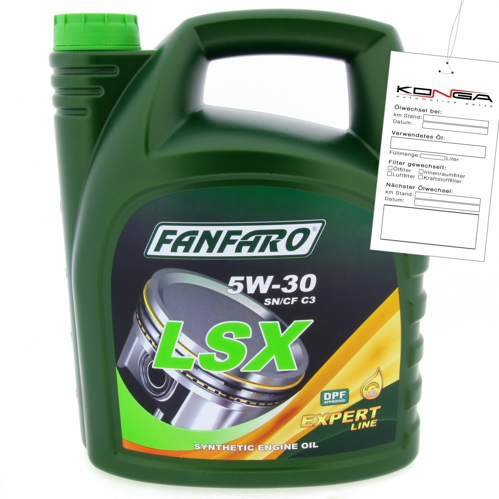 5 Liter FANFARO LSX 5W-30 SN Motoröl C3 A3 B4 passend für VW 507.00 BMW LL-04 MB 229.51