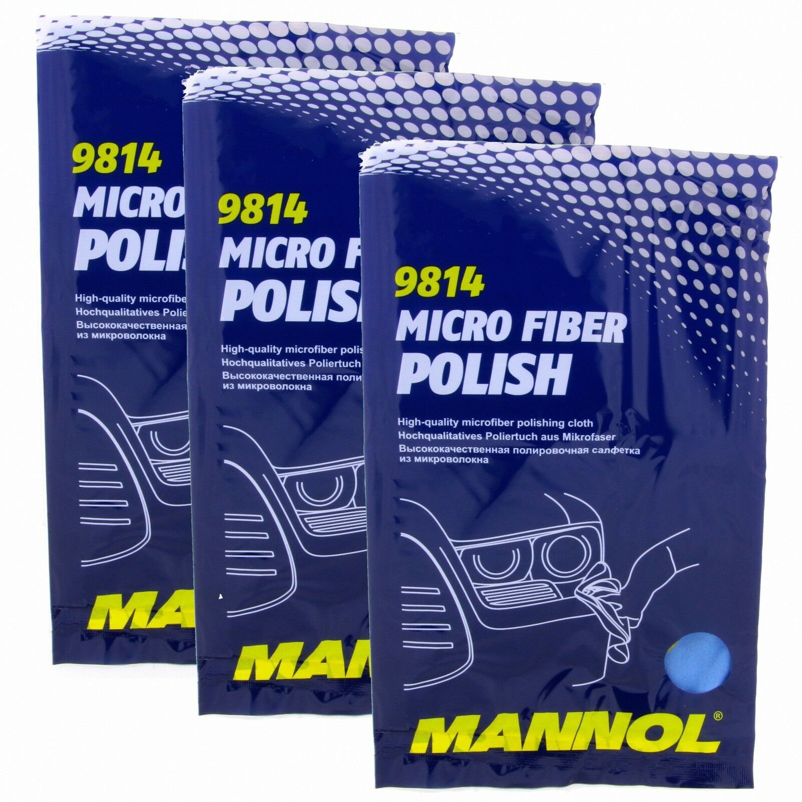 3x MANNOL 9814 Micro Fiber Polish Faserpolitur Politur Lackoberfläche