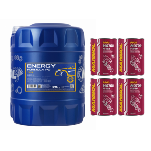 1x20 Liter MANNOL Energy Formula PD 5W-40 5W40 Motoröl ÖL 4x Motor Flush