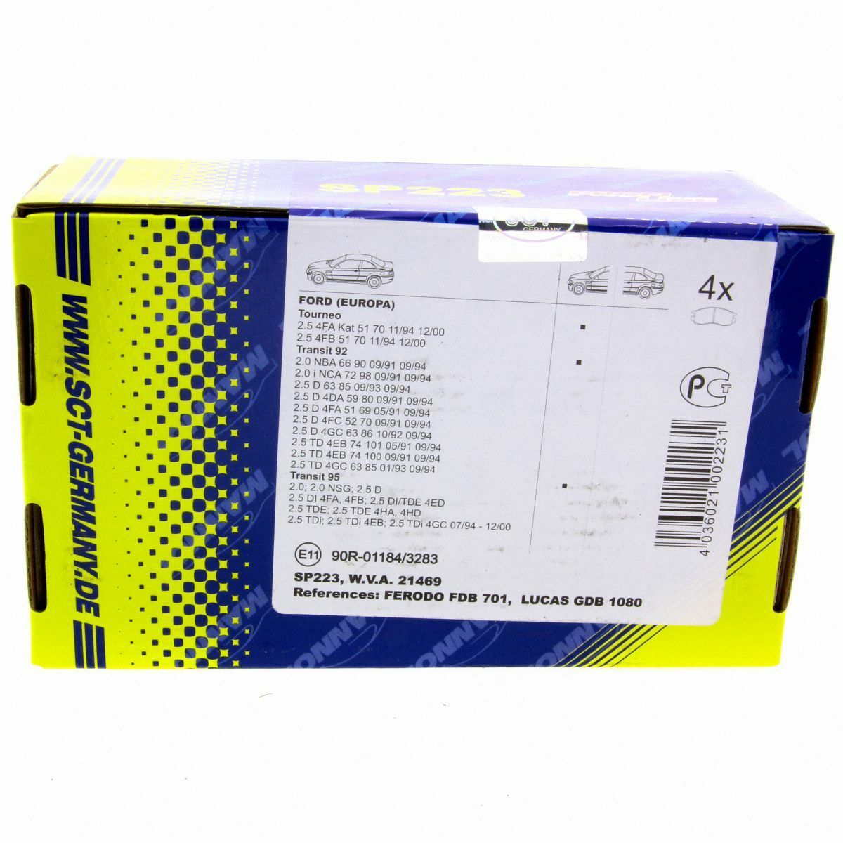 *** SCT Bremsbeläge SP 223 PR Bremsklötze Bremsbelagsatz vorne passend für Ford