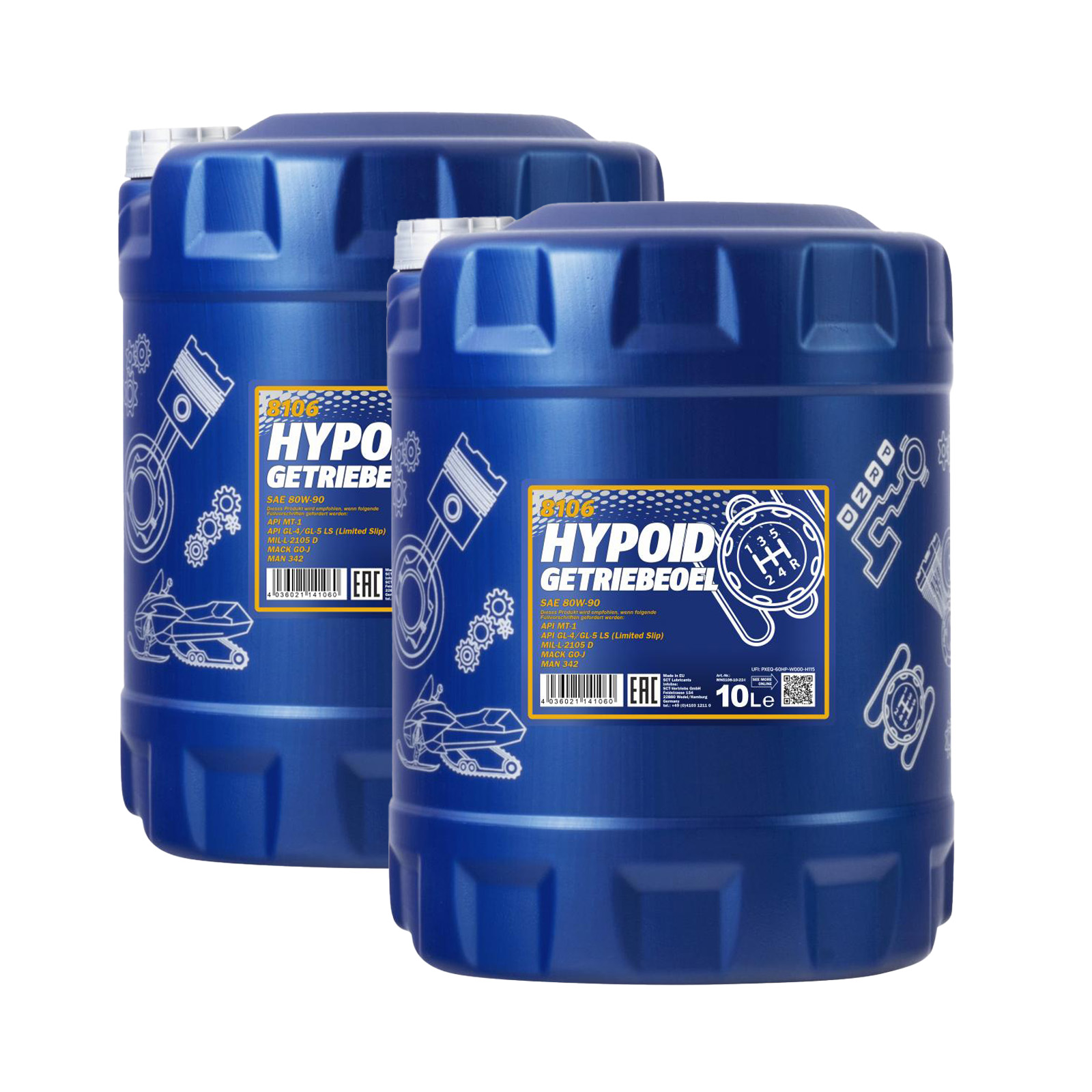 20 Liter (2x10) MANNOL Hypoid Getriebeöl 80W-90 API GL4/GL5 LS Getriebe Öl 80W90 20 Liter (2x10) MANNOL Hypoid Getriebeöl 80W-90 API GL4/GL5 LS Getriebe Öl 80W90
