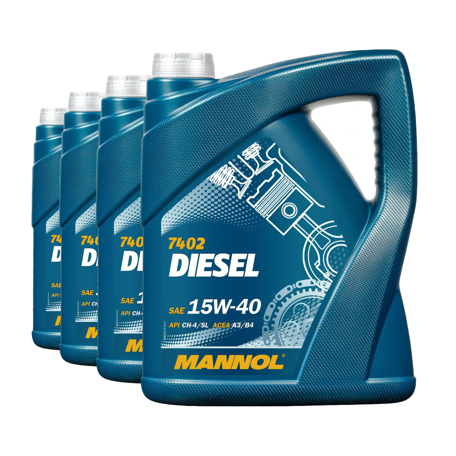 20 Liter (4x5) MANNOL Diesel 15W-40 API CH-4  SL Motoröl Diesel 15W40 20 Liter (4x5) MANNOL Diesel 15W-40 API CH-4  SL Motoröl Diesel 15W40