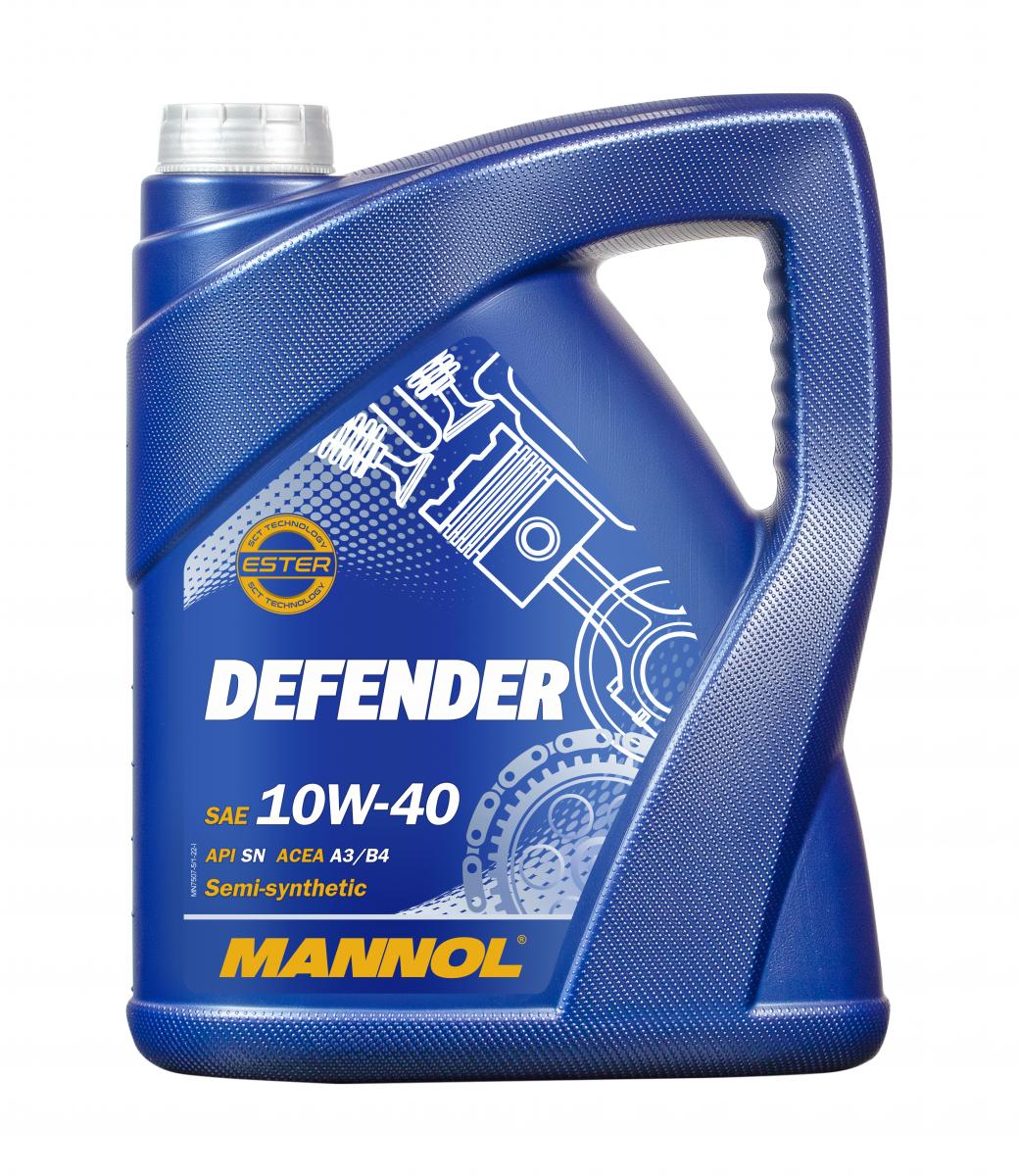 20 Liter (4x5) Mannol 7507 Defender 10W-40 Motoröl API SN VW 501.01 505.00 MB229.1