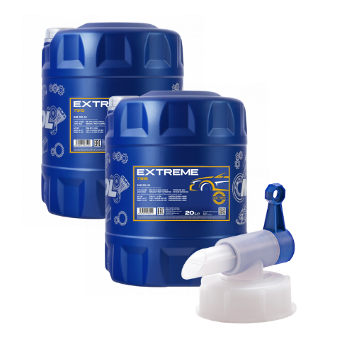 40 Liter MANNOL Extreme 5W-40 5W40 Motoröl ÖL API SN CH-4 + Ablasshahn 4036021162522
