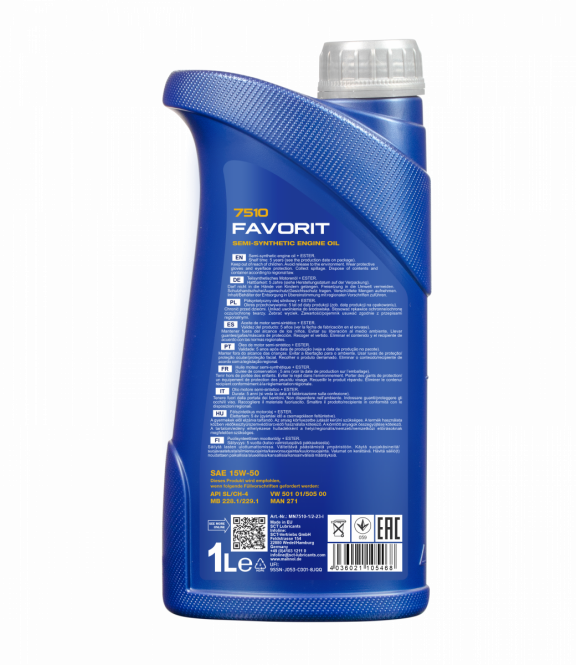 1 Liter MANNOL Favorit 15W-50 API SL/CH-4 Motoröl 15W50 4036021105468