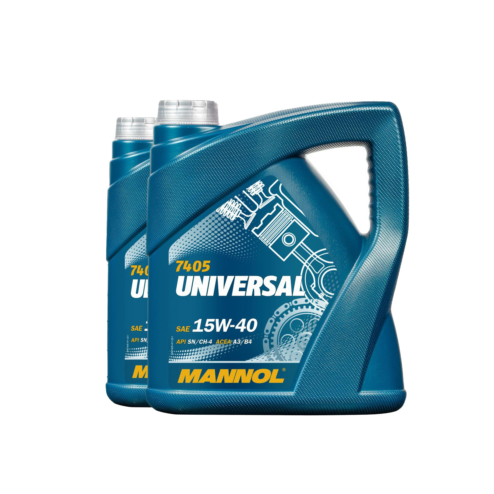 8 Liter (2x4) MANNOL Universal 15W-40 API SN CH-4 Motoröl für Diesel Benzin Motoren