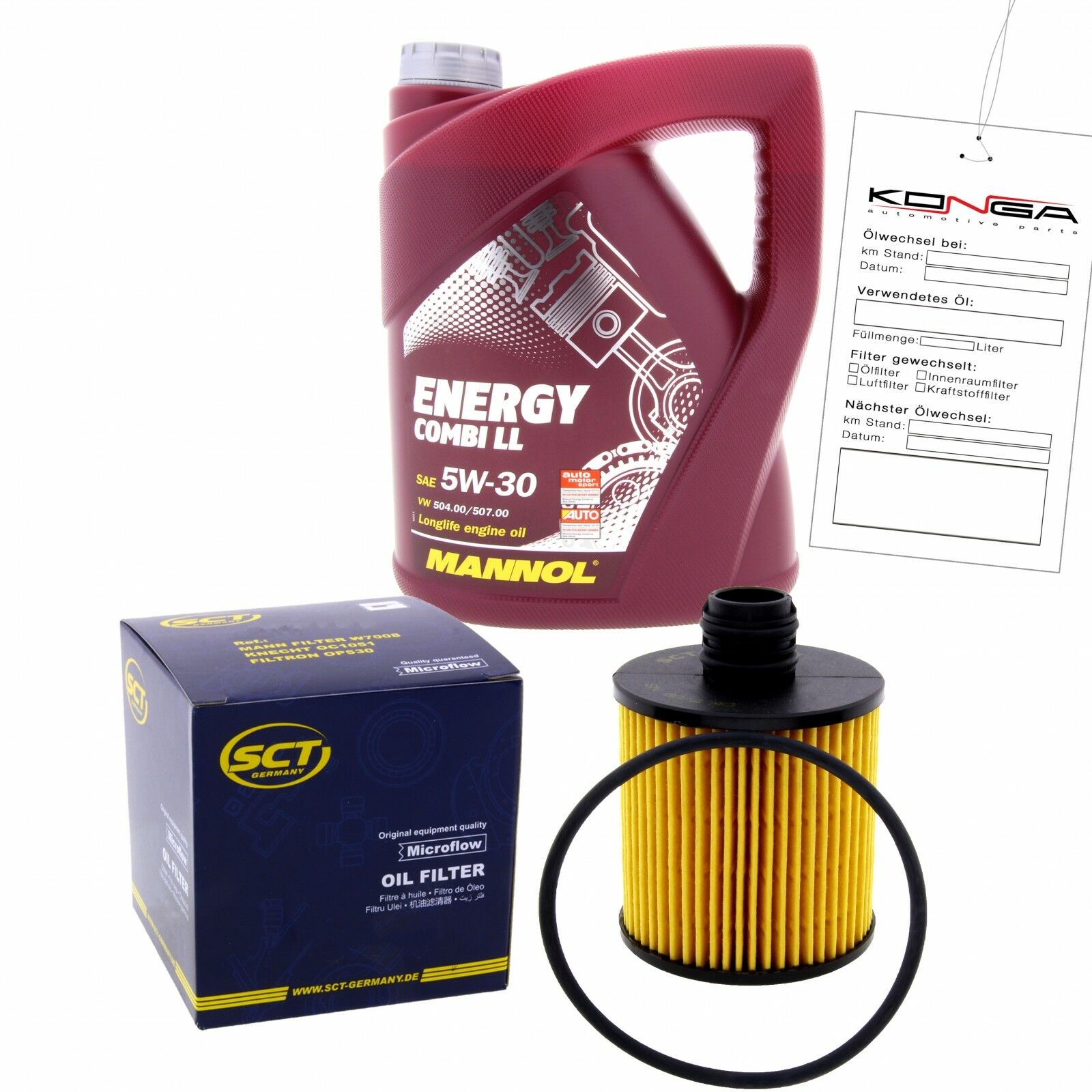 Inspektionskit MANNOL Combi LL 5W-30 passend für Audi Q5 2.0 TDI Quattro Set1