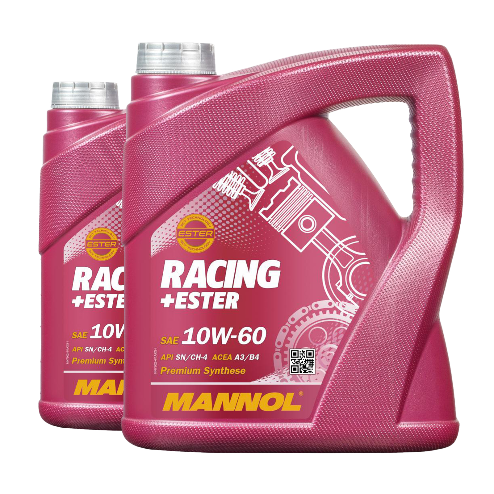 8 Liter (2x4) MANNOL Racing Ester 10W-60 API SN CH-4 Motoröl 10W60