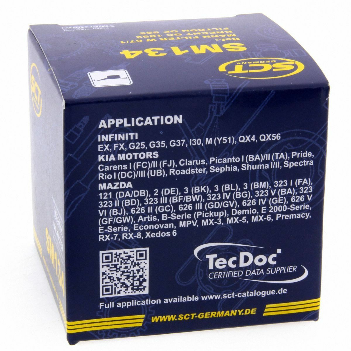 SCT Ölfilter SM134 Filter Motorfilter Servicefilter Anschraubfilter Ford Hyundai Infiniti Mazda KIA