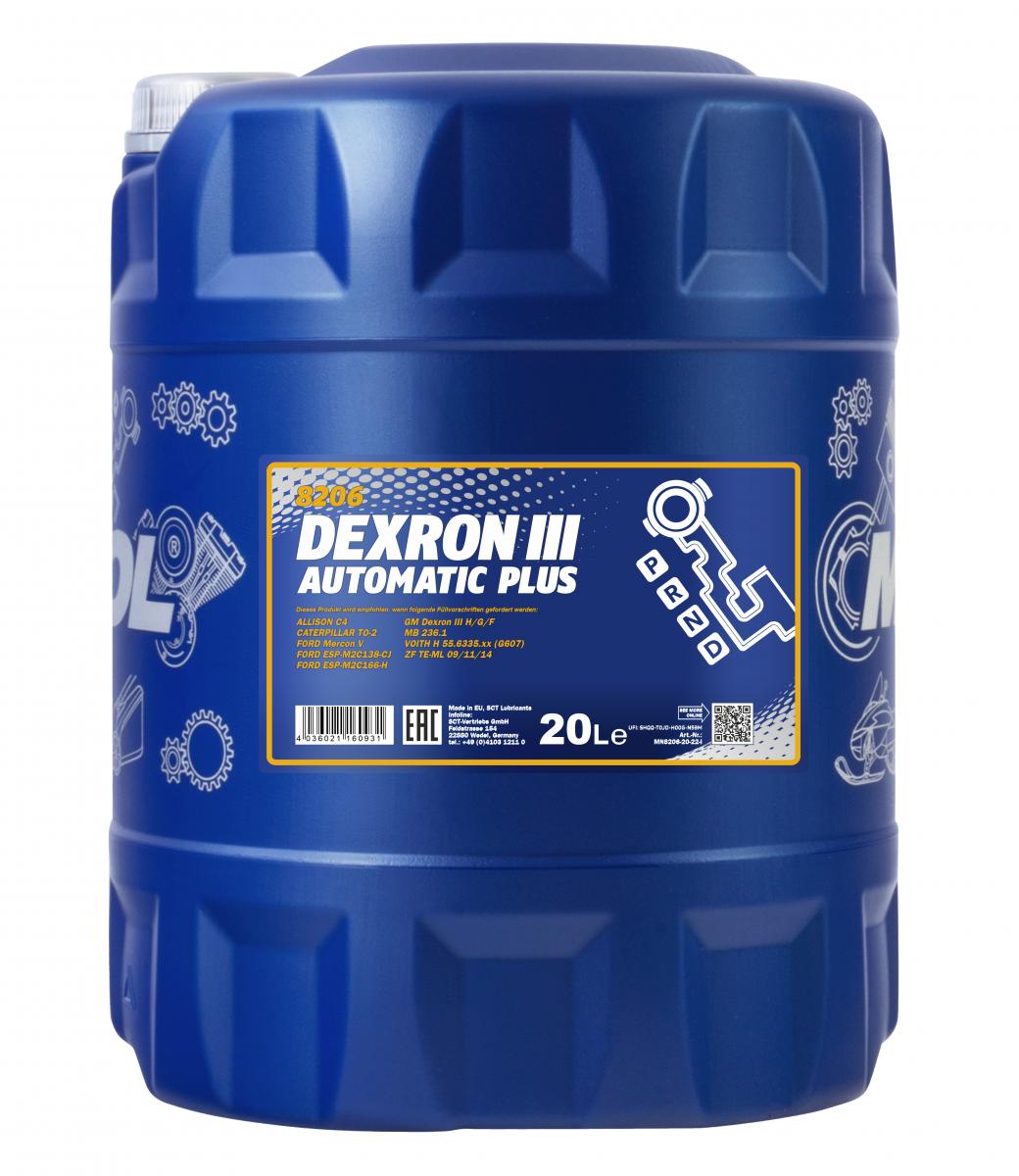 60 Liter MANNOL Dexron III Automatic Plus Getriebeöl Automatikgetriebe Ablasshahn