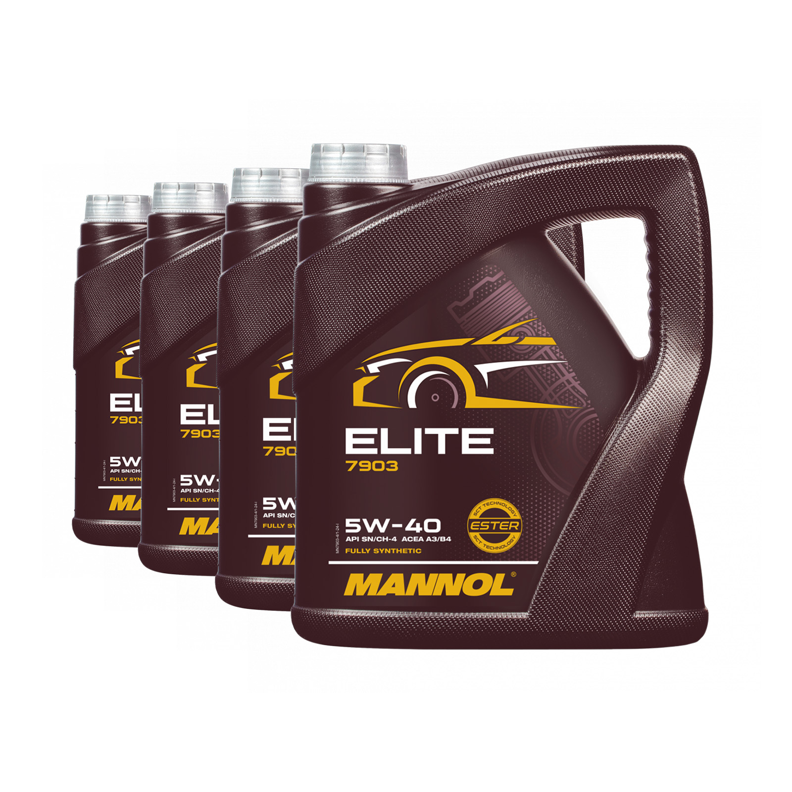 16 Liter (4x4) MANNOL Elite 5W-40 API SN/CH-4 Motoröl 5W40 passend für BMW MB Fiat