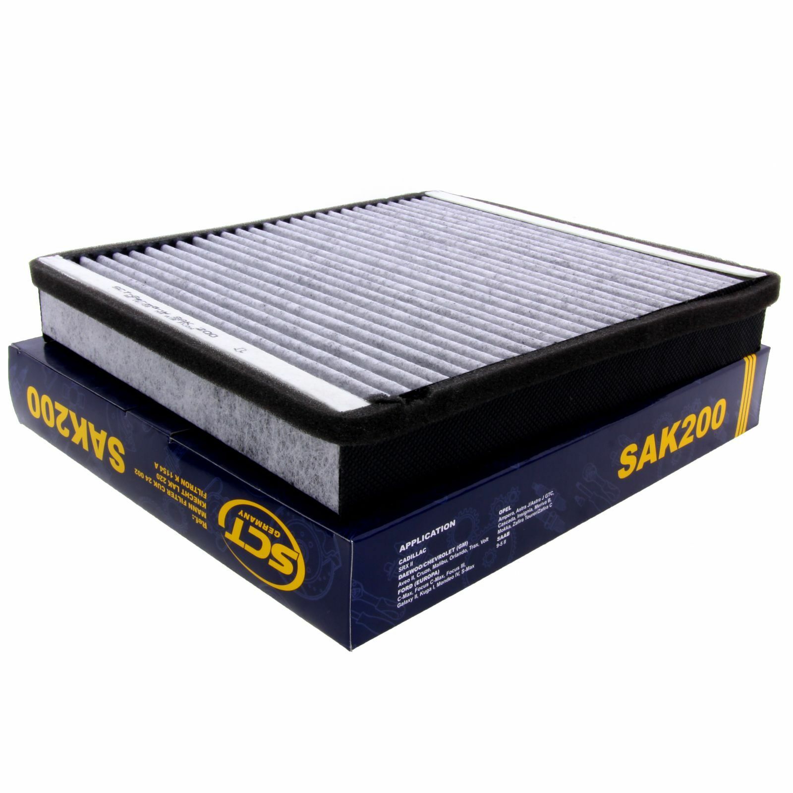 SCT Innenraumfilter Fahrzeugfilter mit Aktivkohle SAK200 passend für Ford S-Max Mondeo Galaxy Focus C-Max