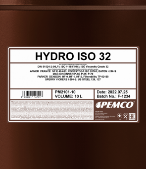 30 Liter PEMCO Hydro ISO HLP 32 Hydrauliköl Öl Hebebühne DIN 51524/2 VDMA 2431