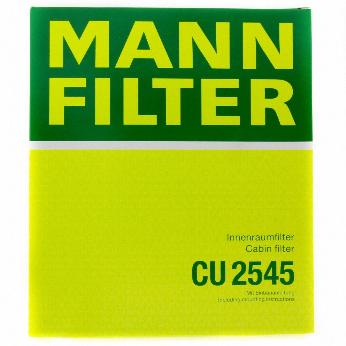 MANN Innenraumfilter CU2545 Filter passend für Audi Mercedes-Benz Puch Seat Skoda VW