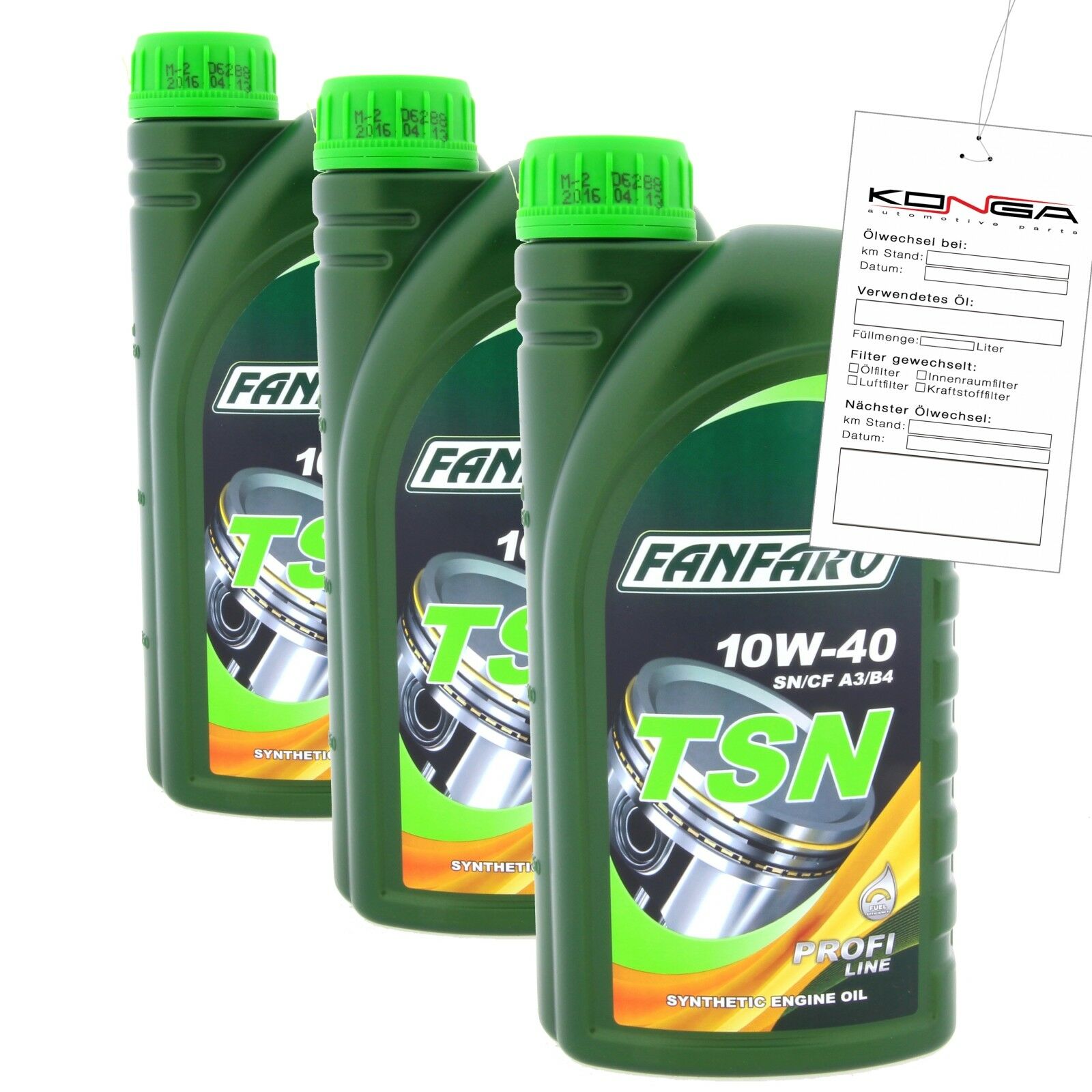 3 Liter FANFARO TSN 10W-40 SN CH-4 A3 B4 Motoröl MB 229.1 VW 502.00 505.00