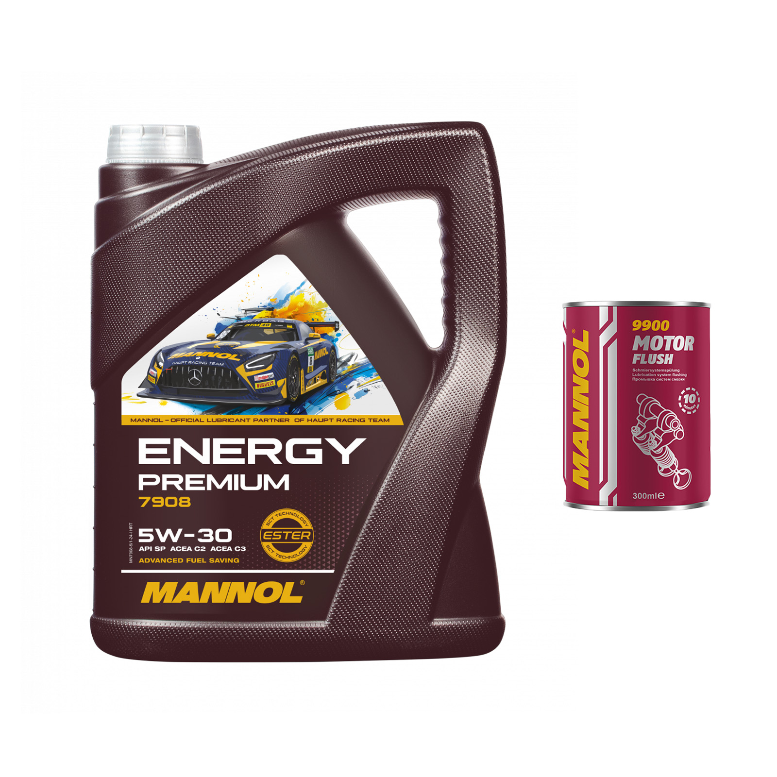 1x 5 Liter MANNOL Energy Premium 7908 5W-30 Motoröl API SP + 1x Motor Flush