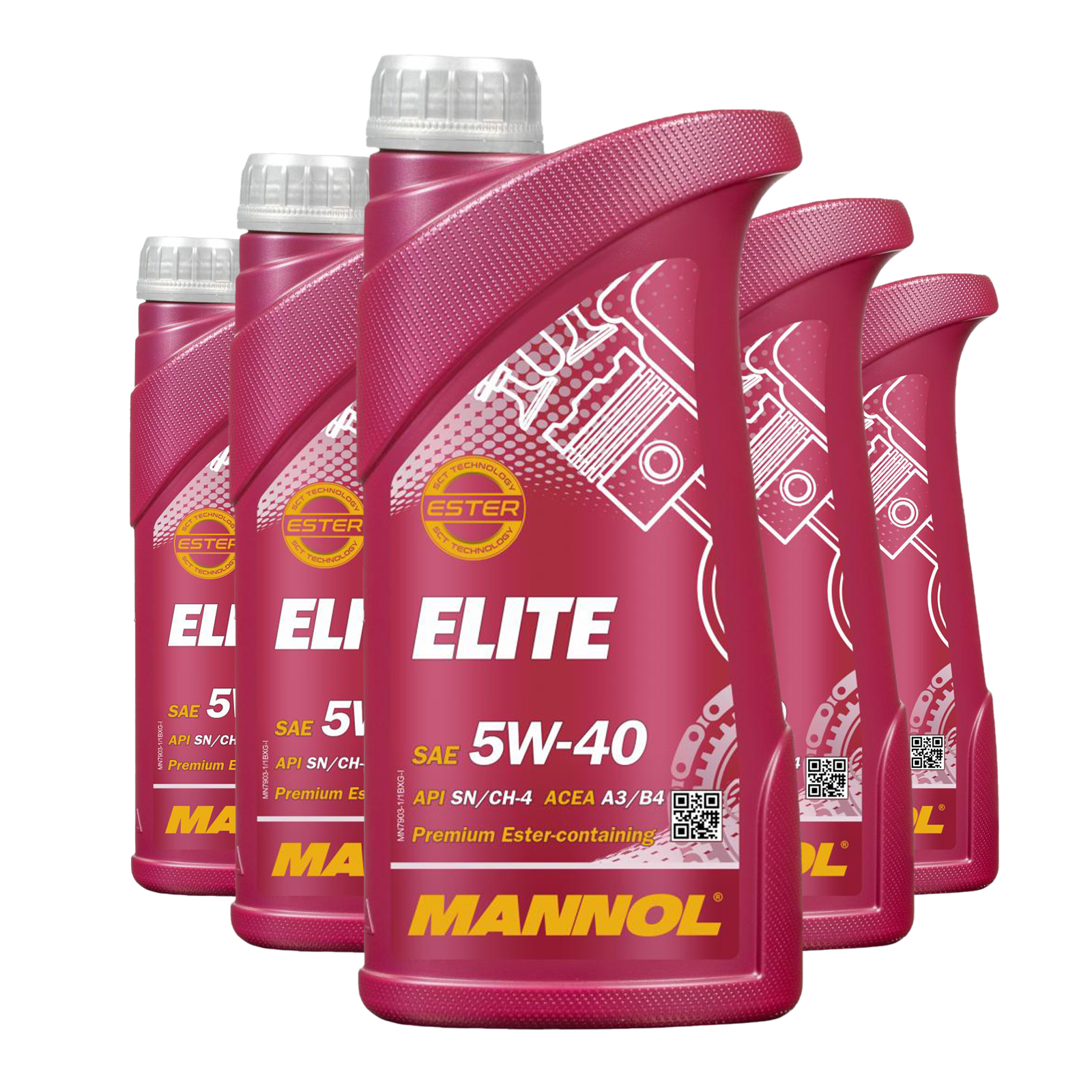 5 Liter (5x1) MANNOL Elite 5W-40 API SN CH-4 Motoröl 5W40 BMW MB Fiat