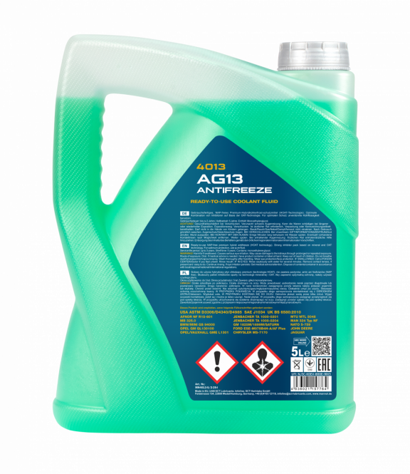 5 Liter MANNOL hightech Antifreeze AG13 Frostschutz Fertiggemisch grün -40°C G13