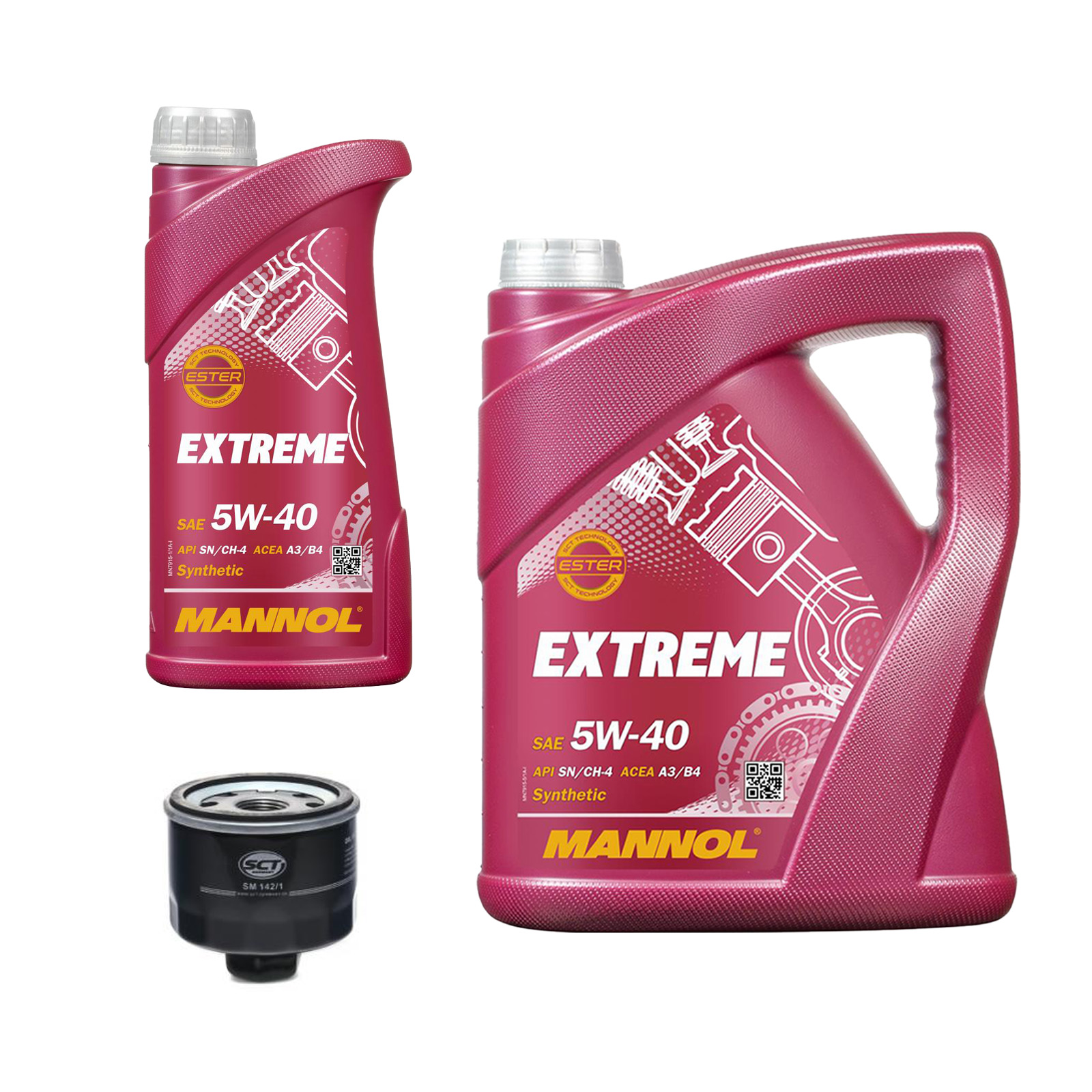 Inspektionskit MANNOL Extreme 5W-40 für Opel Movano Combi 1.9 Dti Kasten Set2