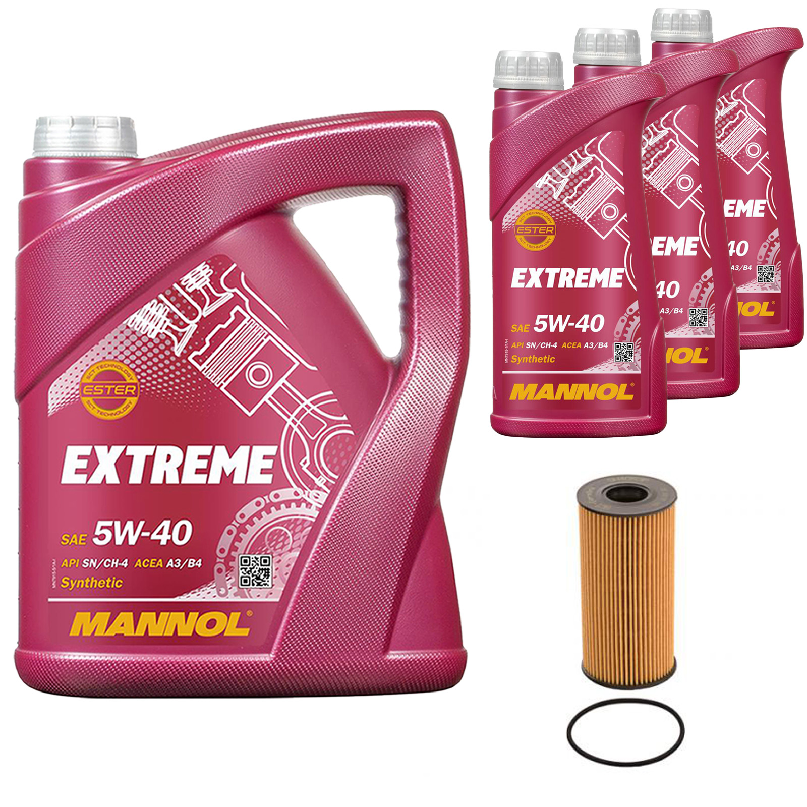 Inspektionskit MANNOL Extreme 5W-40 passend für Renault Master II Bus 2.5 dCi Laguna