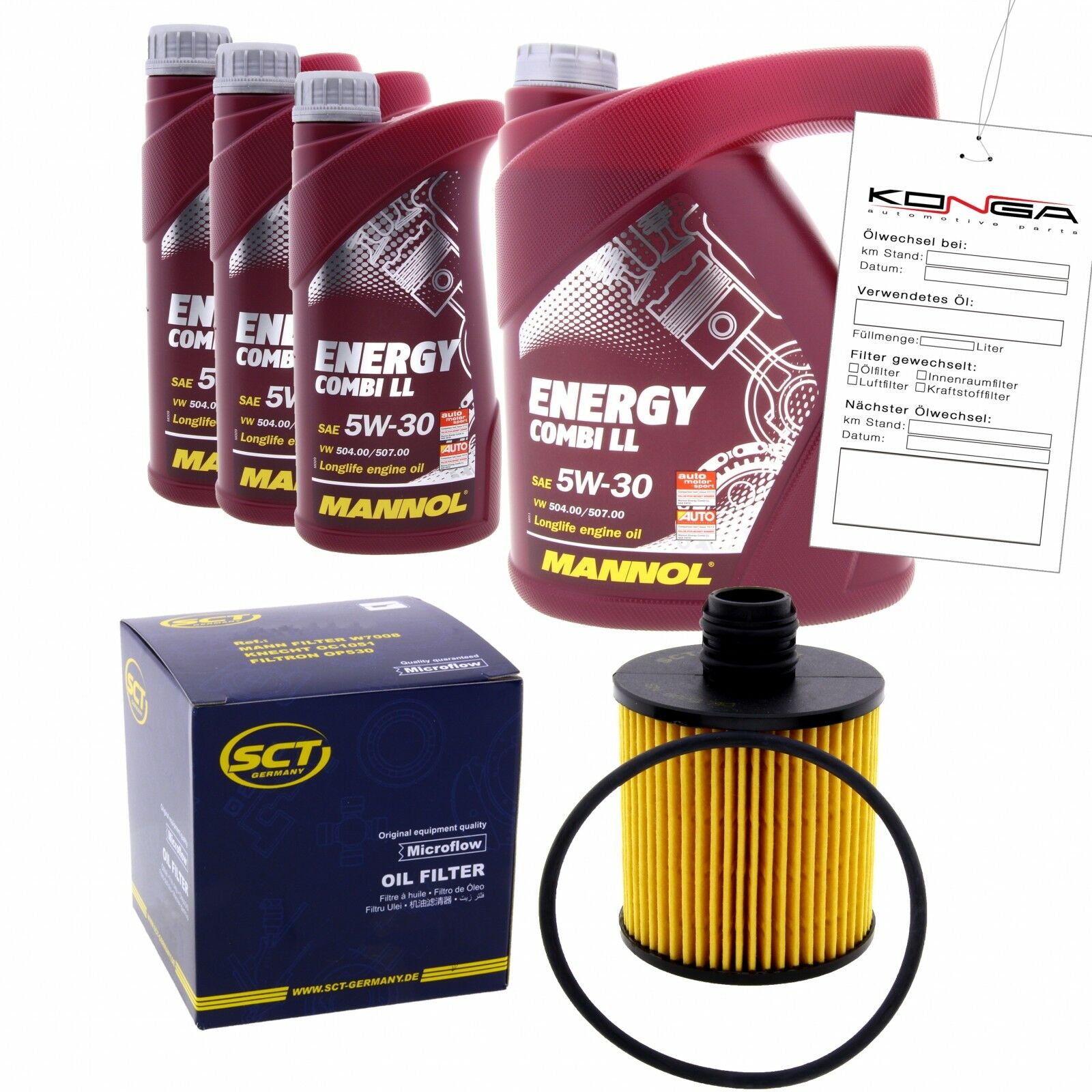 Inspektionskit MANNOL Combi LL 5W-30 für Vw Multivan 2.5 Tdi Transporter