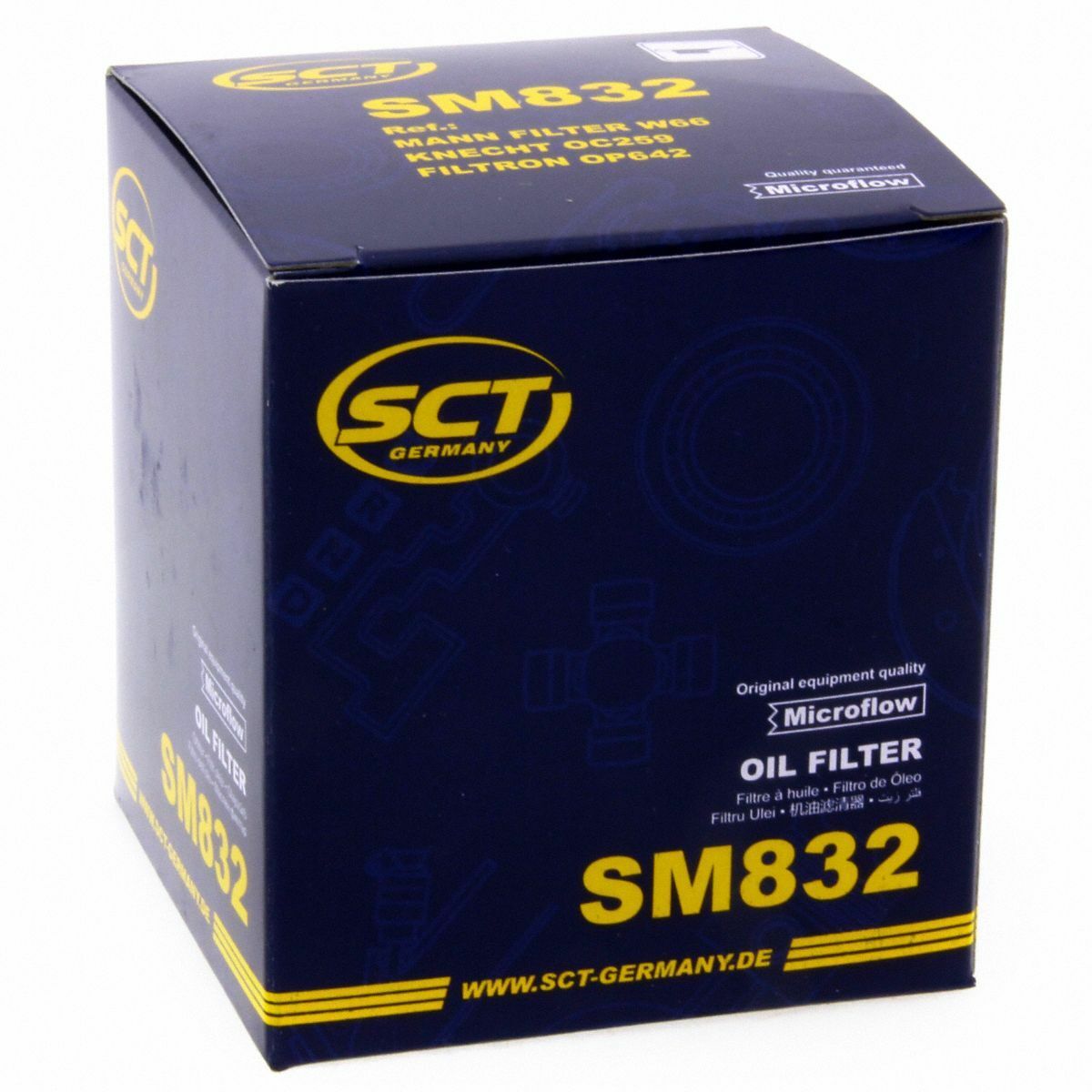 SCT Ölfilter SM832 Filter passend für Ford Hyundai Kia Mazda Nissan