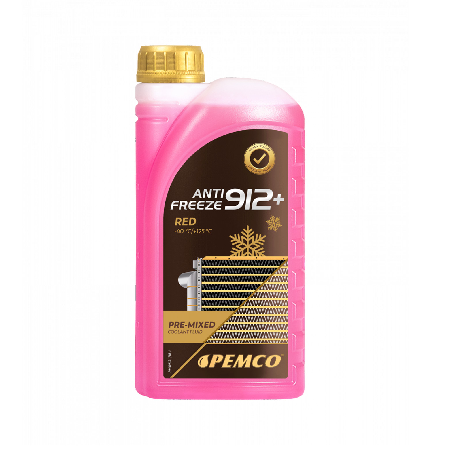 3 Liter (3x1) PEMCO Antifreeze 912+ Kühlerfrostschutz bis -40C rot PM0912