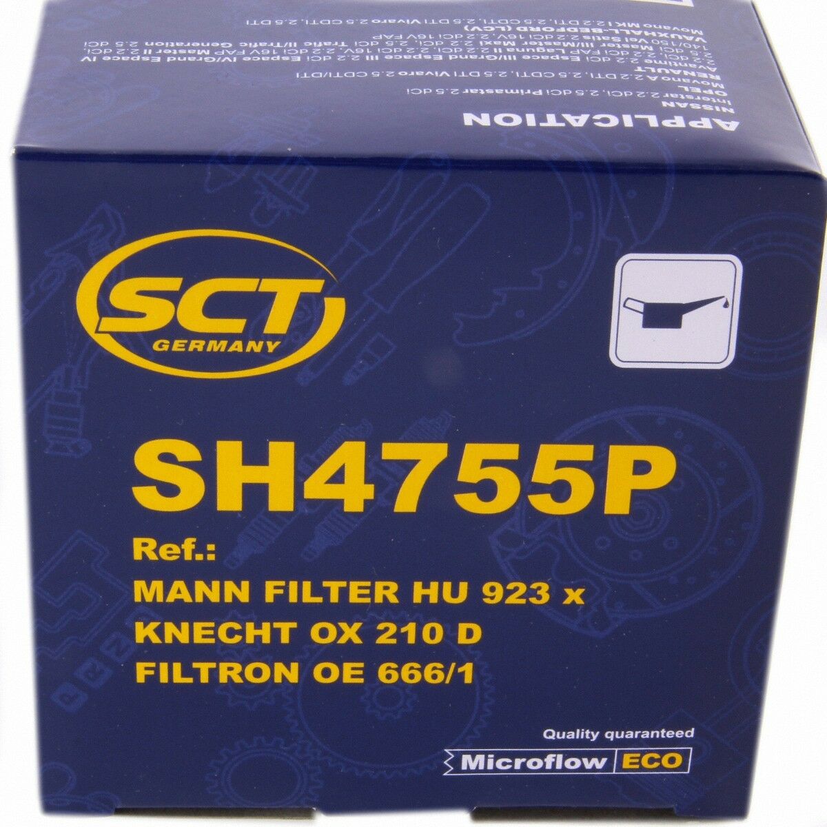 SCT Ölfilter SH4755P Filter Servicefilter Patronenfilter Nissan Opel Renault