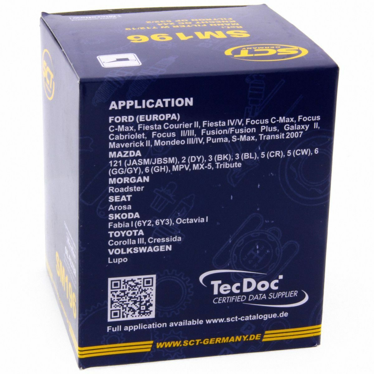 SCT Ölfilter SM196 Filter Motorfilter Servicefilter Anschraubfilter Ford Volvo