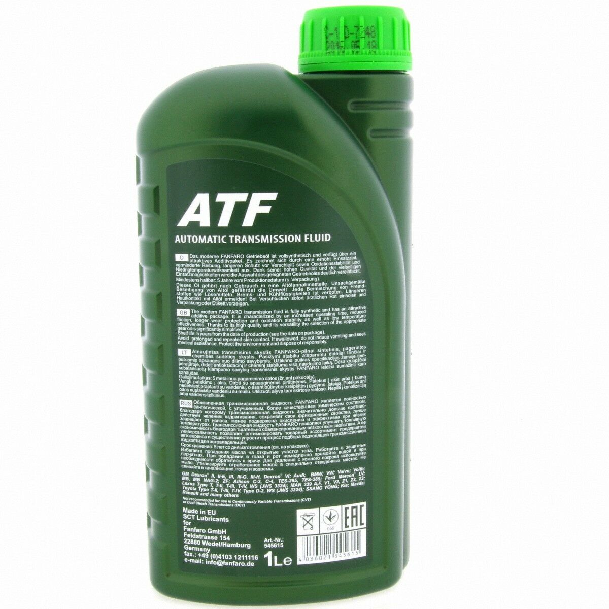 3 Liter FANFARO ATF Universal Automatikgetriebe Getriebeöl Dexron II III VI passend für Audi