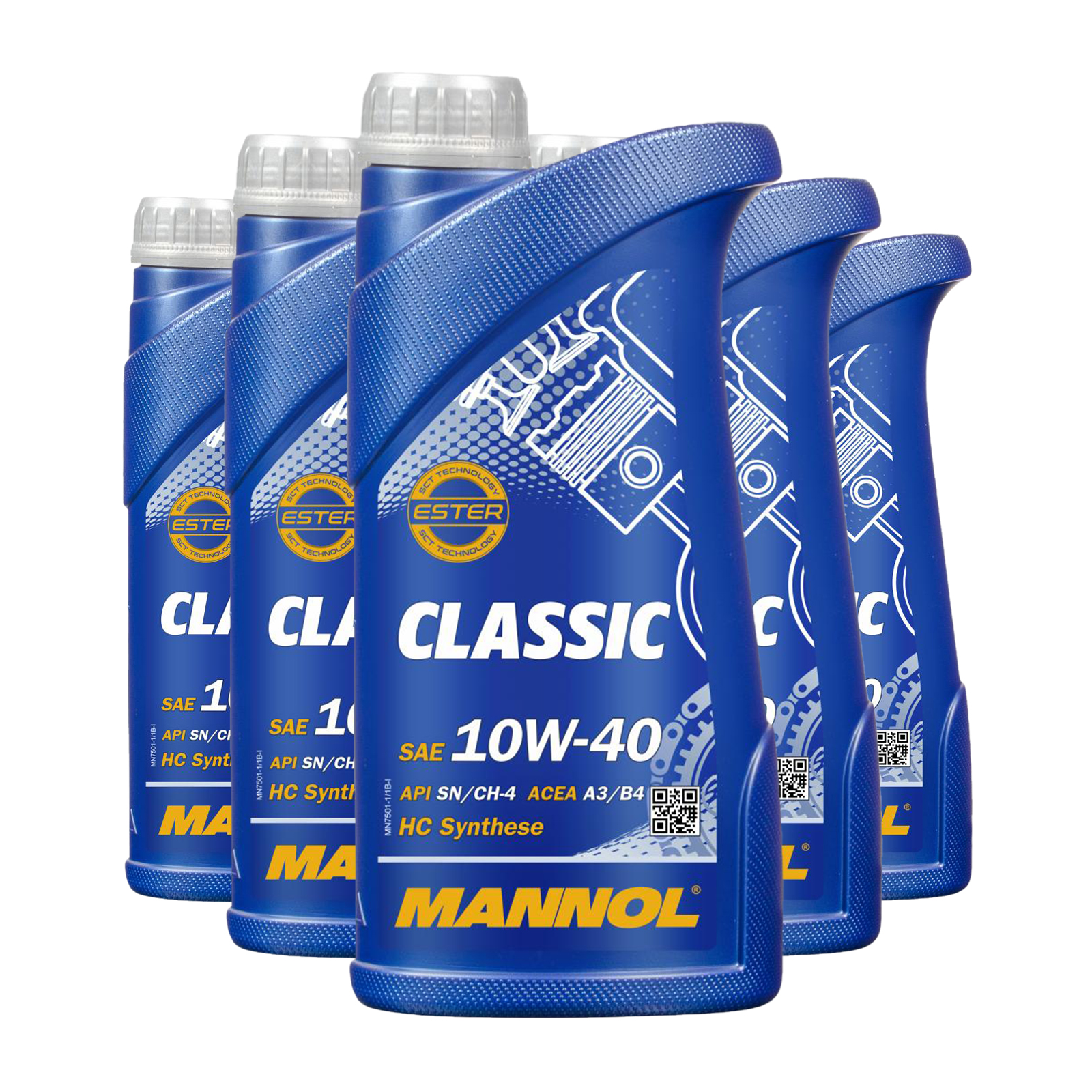 5 Liter (5x1) MANNOL Classic 10W-40 API SN/CH-4 Motoröl 10W40 4036021101200