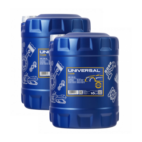 20 Liter (2x10) MANNOL Universal Motoröl 15W-40 API SN CH-4 15W40