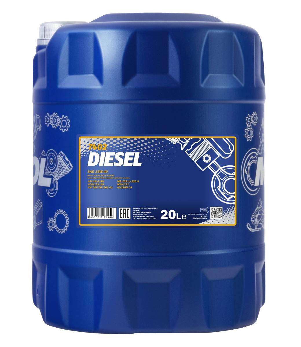 20 Liter MANNOL Diesel 15W-40 CH-4 SL 15W40 Motoröl ÖL 4036021161440 20 Liter MANNOL Diesel 15W-40 CH-4 SL 15W40 Motoröl ÖL 4036021161440