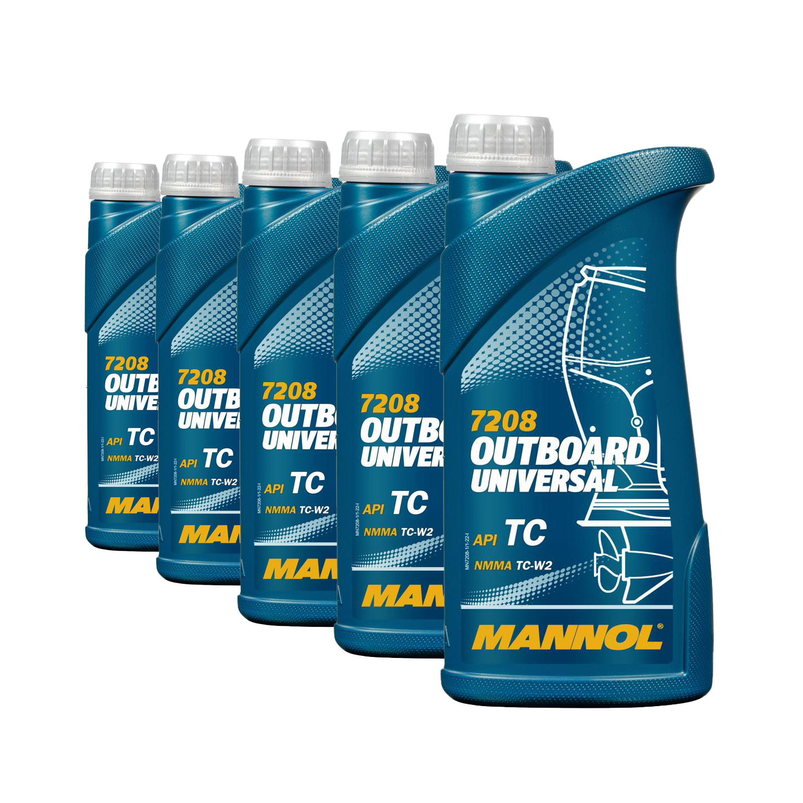 5 Liter (5x1) MANNOL Outboard Universal API TC Motoröl Außenbordmotoröl