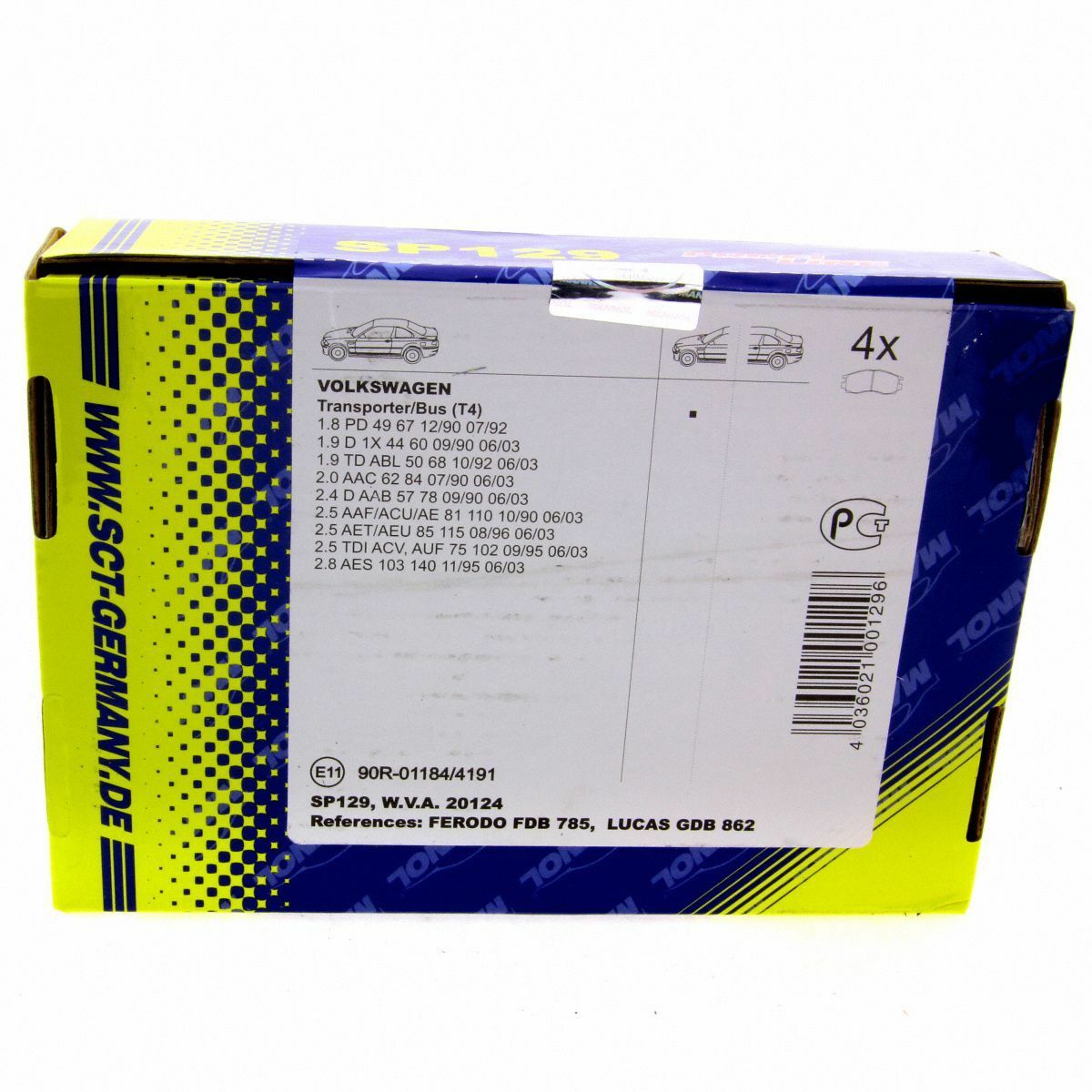 SCT Bremsbeläge SP 129 PR Bremsklötze Bremsbelagsatz vorne passend für VW