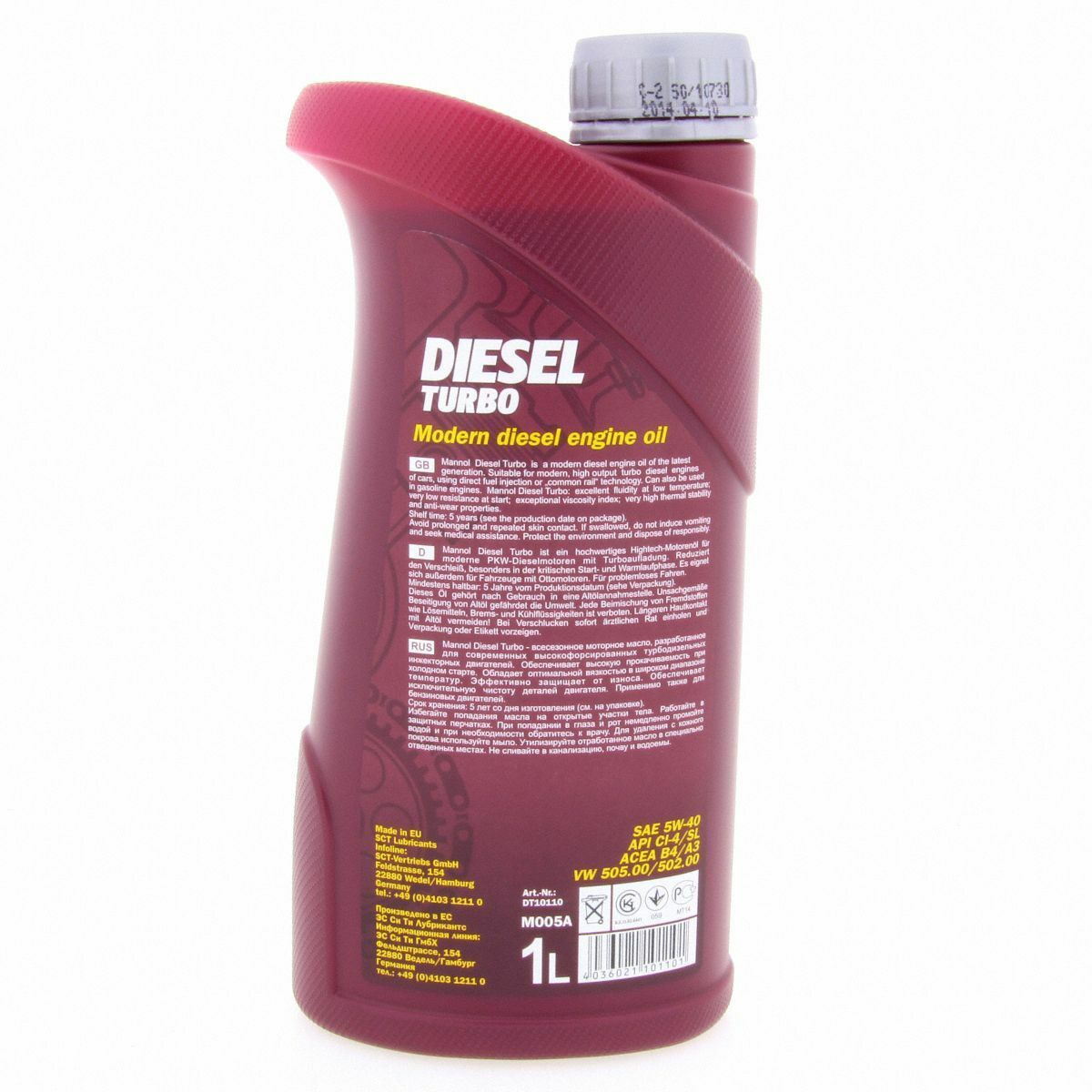 1 Liter MANNOL Diesel Turbo 5W-40 API CI-4/SN Motoröl 5W40 4036021101101