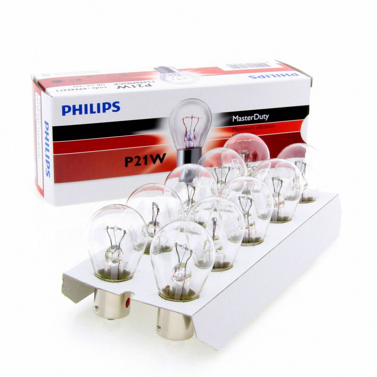 P21W Philips MasterDuty 2x Longlife LKW 24V Halogenlampe 13498MD 10er Box Pack