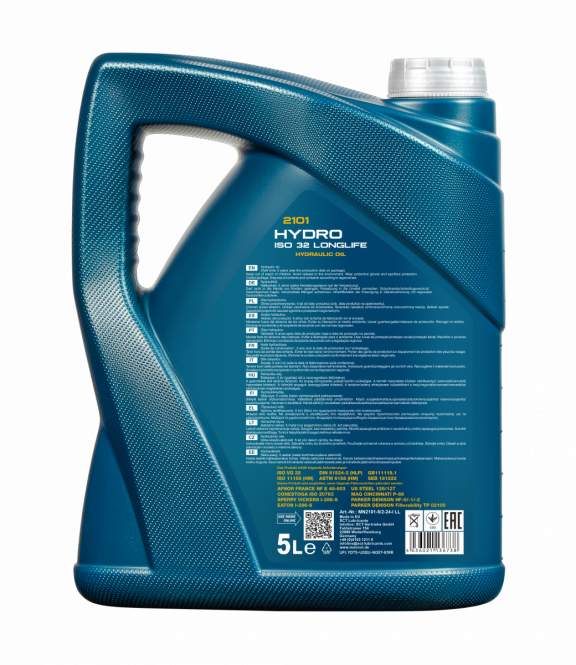 Hydrauliköl 5 Liter MANNOL Hydro ISO 32 Longlife 2101 Hebebühne DIN 51524-2