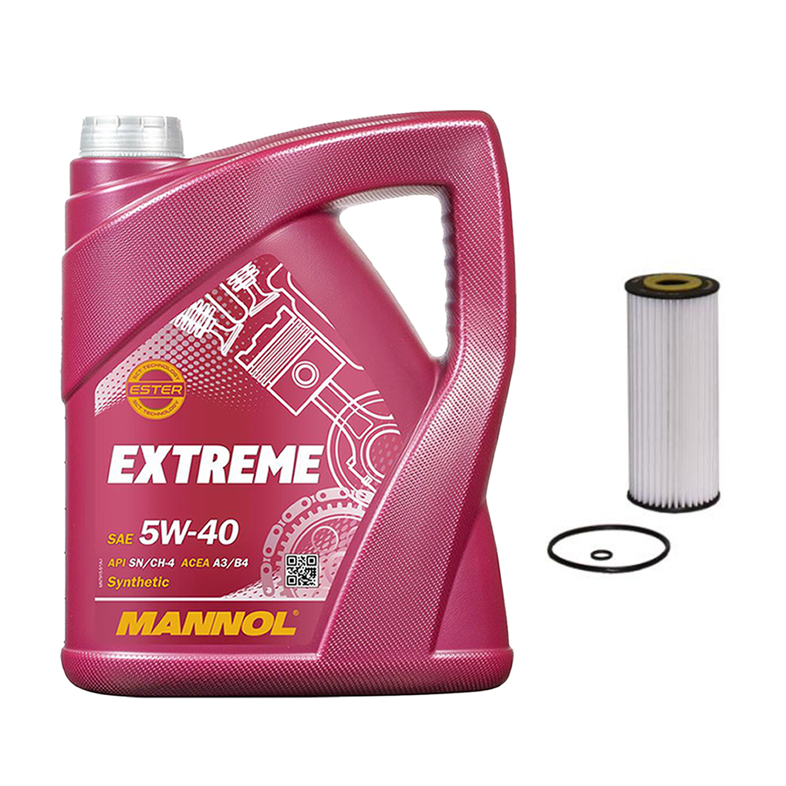Inspektionskit MANNOL Extreme 5W-40 passend für Skoda Octavia 1.9 TDI SDI Combi 4x4