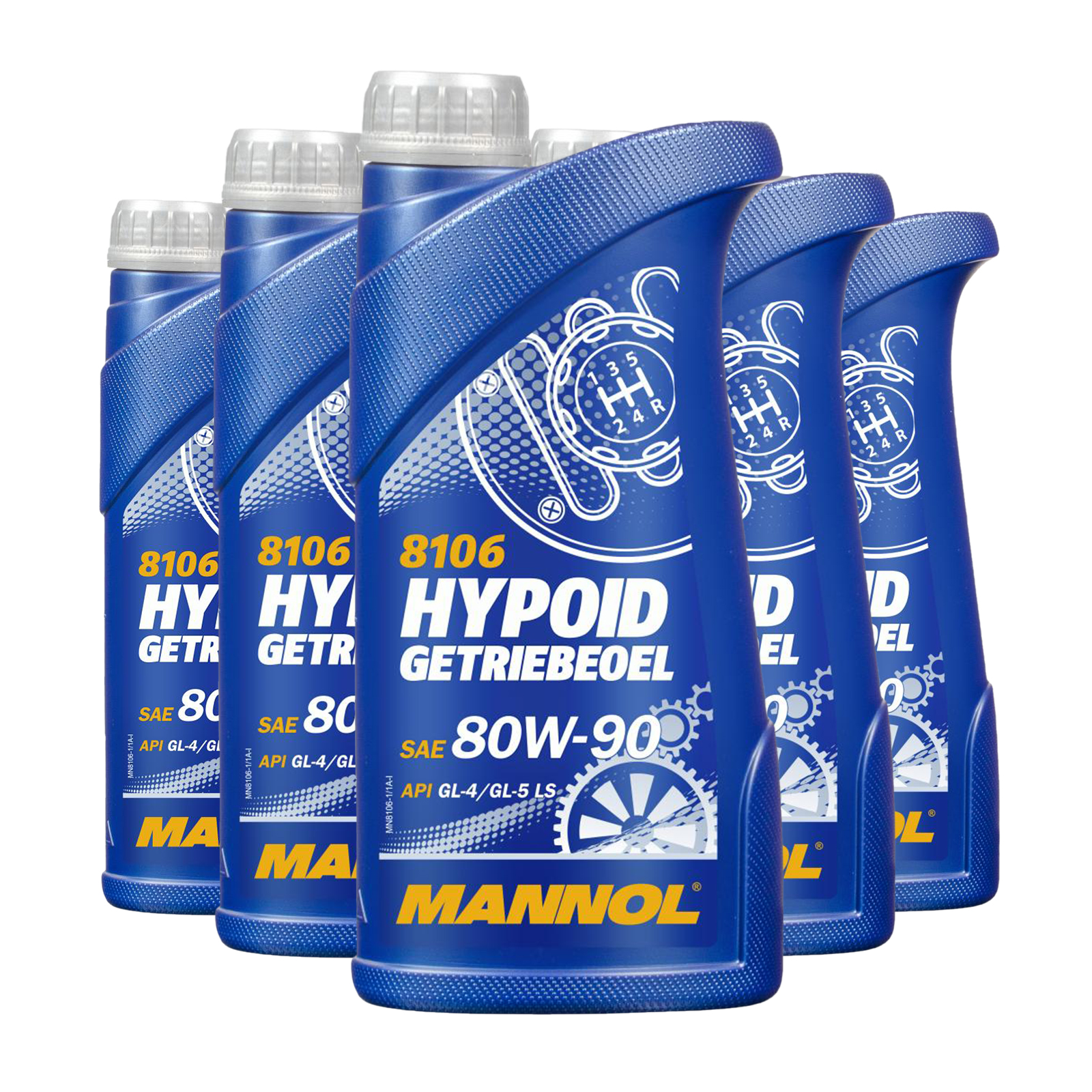 5 Liter (5x1) MANNOL Hypoid Getriebeöl 80W-90 API GL4/GL5 LS Getriebe Öl 80W90