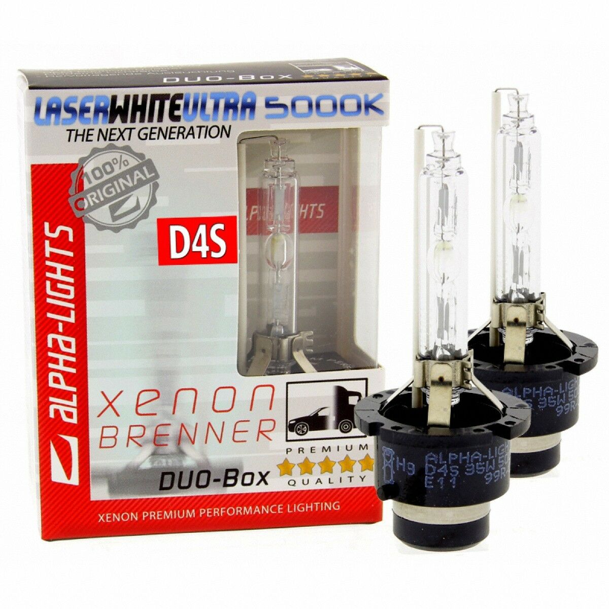 ALPHA-Lights Laser White Ultra D4S 5000K Xenon Brenner 35W