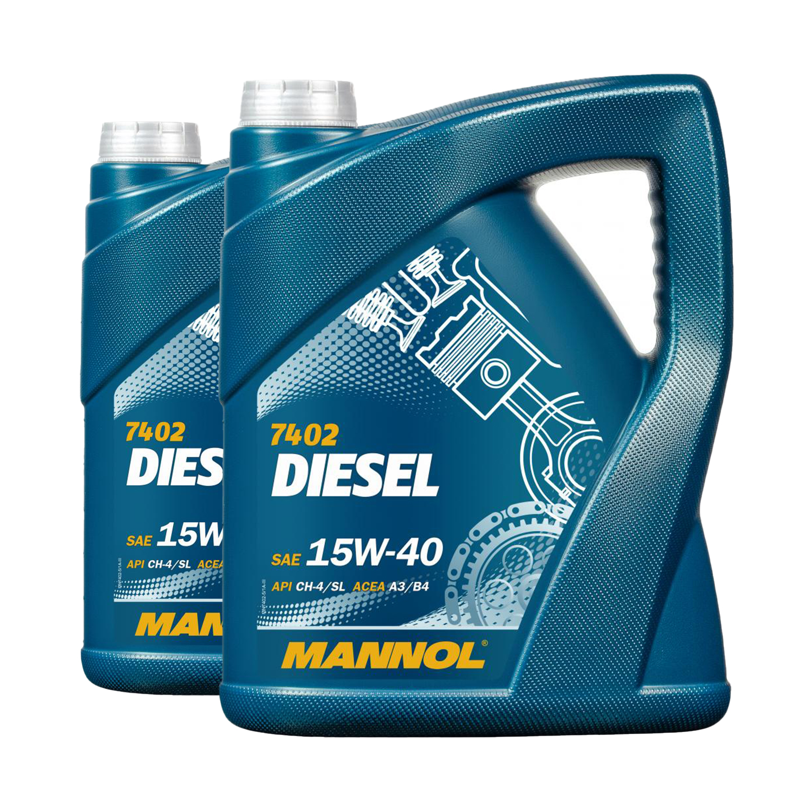 10 Liter (2x5) MANNOL Diesel 15W-40 API CH-4 SL Motoröl Diesel 15W40