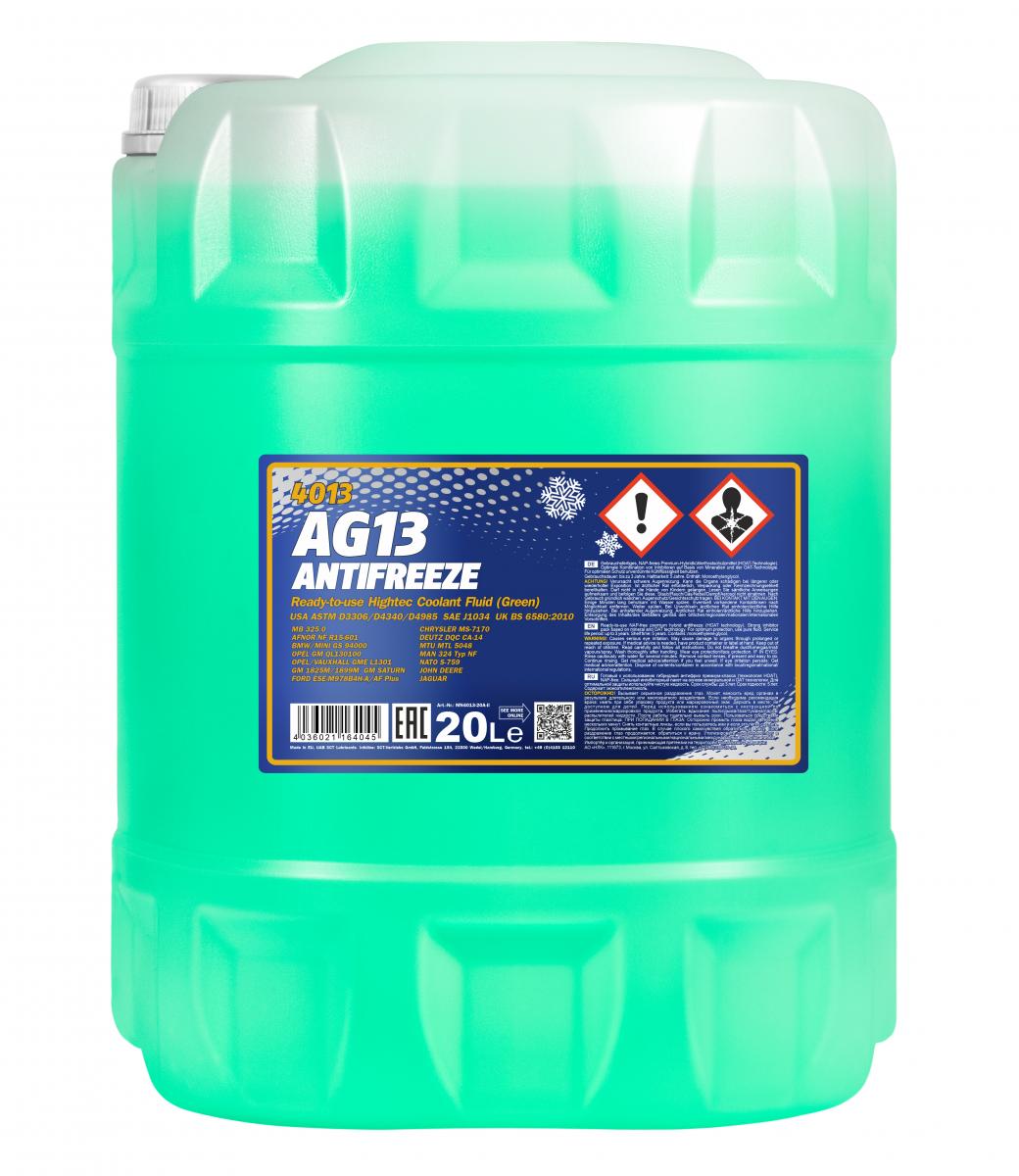 60 Liter (3x 20) MANNOL Kühlflüssigkeit Antifreeze AG13 -40°C +Ablasshahn