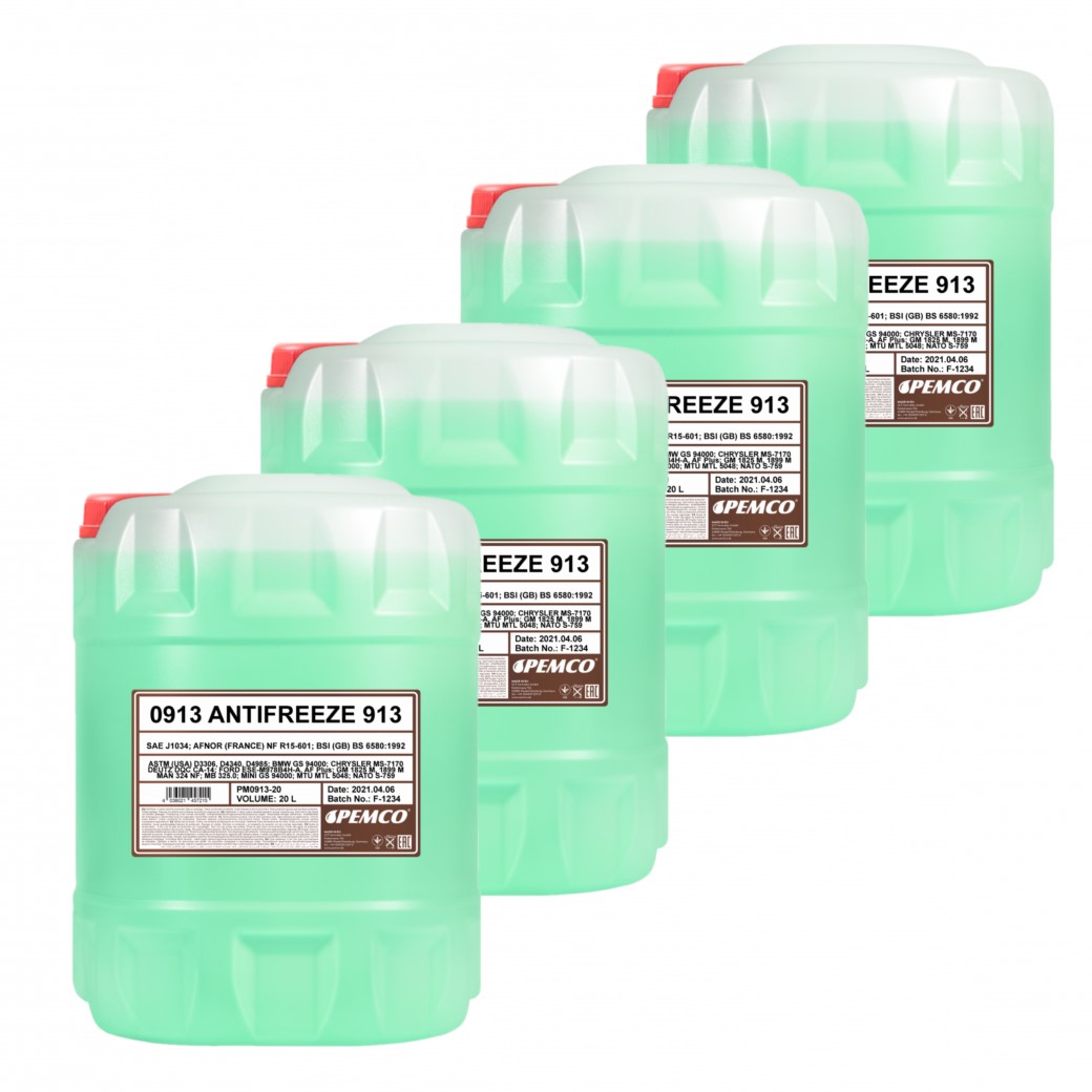 80 Liter PEMCO Antifreeze 913 Typ G13 Kühlerfrostschutz Fertiggemisch -40° 