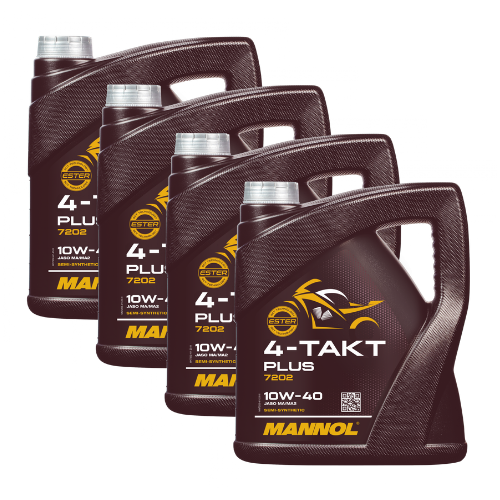 16 Liter (4x4) MANNOL 4-Takt Plus 10W-40 7202 API SL Motoröl Motorradöl 16 Liter (4x4) MANNOL 4-Takt Plus 10W-40 7202 API SL Motoröl Motorradöl
