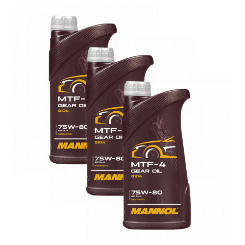 3 Liter (3x1) MANNOL MTF-4 Getriebeöl API GL-4 75W-80 Getriebe Öl 75W80