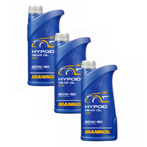 3 Liter (3x1) MANNOL Hypoid Getriebeöl 80W-90 API GL4/GL5 LS Getriebe Öl 80W90