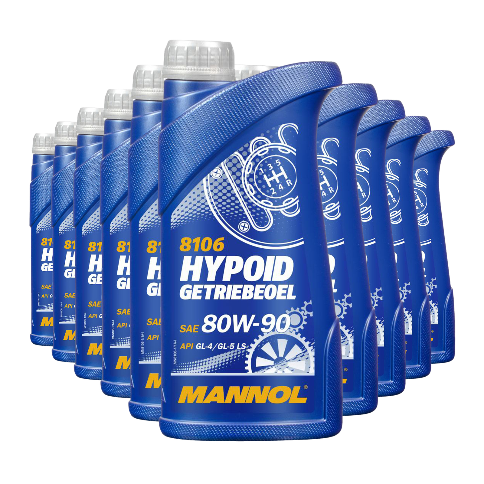 10 Liter (10x1) MANNOL Hypoid Getriebeöl 80W-90 API GL4/GL5 LS Getriebe Öl 80W90